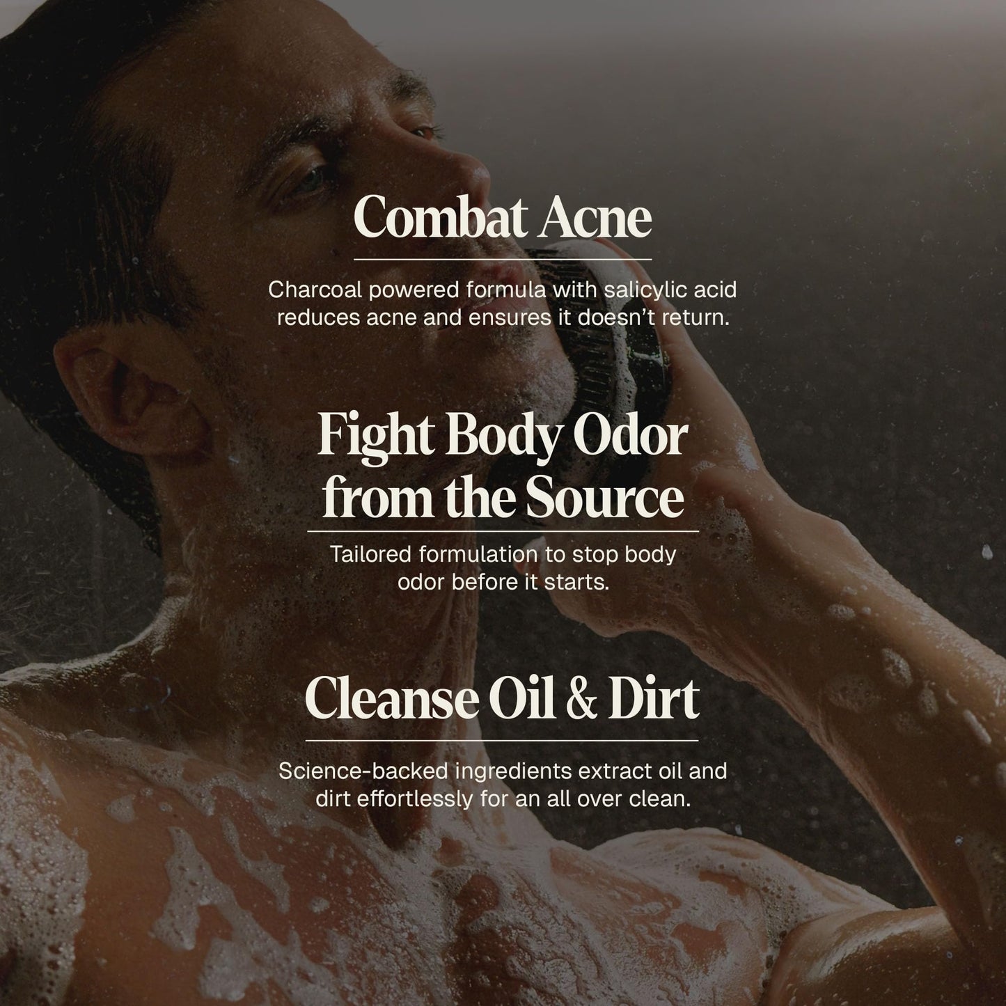 Black Wolf Deodorizing Body Wash for Men - Mens Long-Lasting Shower Gel Fights Body Odor - Hydrating & Moisturizing Body Cleanser Soap Removes Grime, Sweat & Buildup - Clean & Crisp Agave Scent