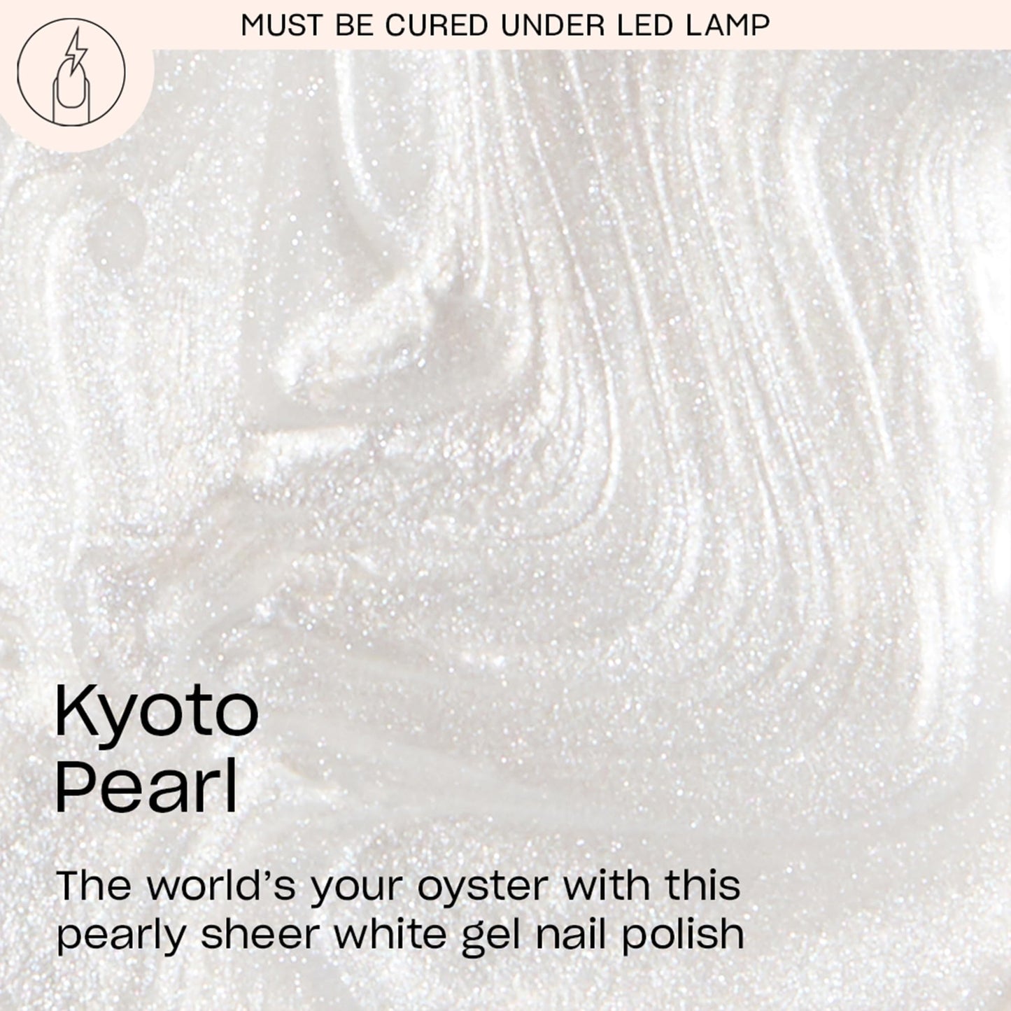 OPI GelColor Kyoto Pearl | Opaque Soft White Pearl Shimmer LED Cure Gel Nail Polish | Salon-Quality Shine, Long-Lasting Wear | Vegan & HEMA Free | 0.5 Fl Oz