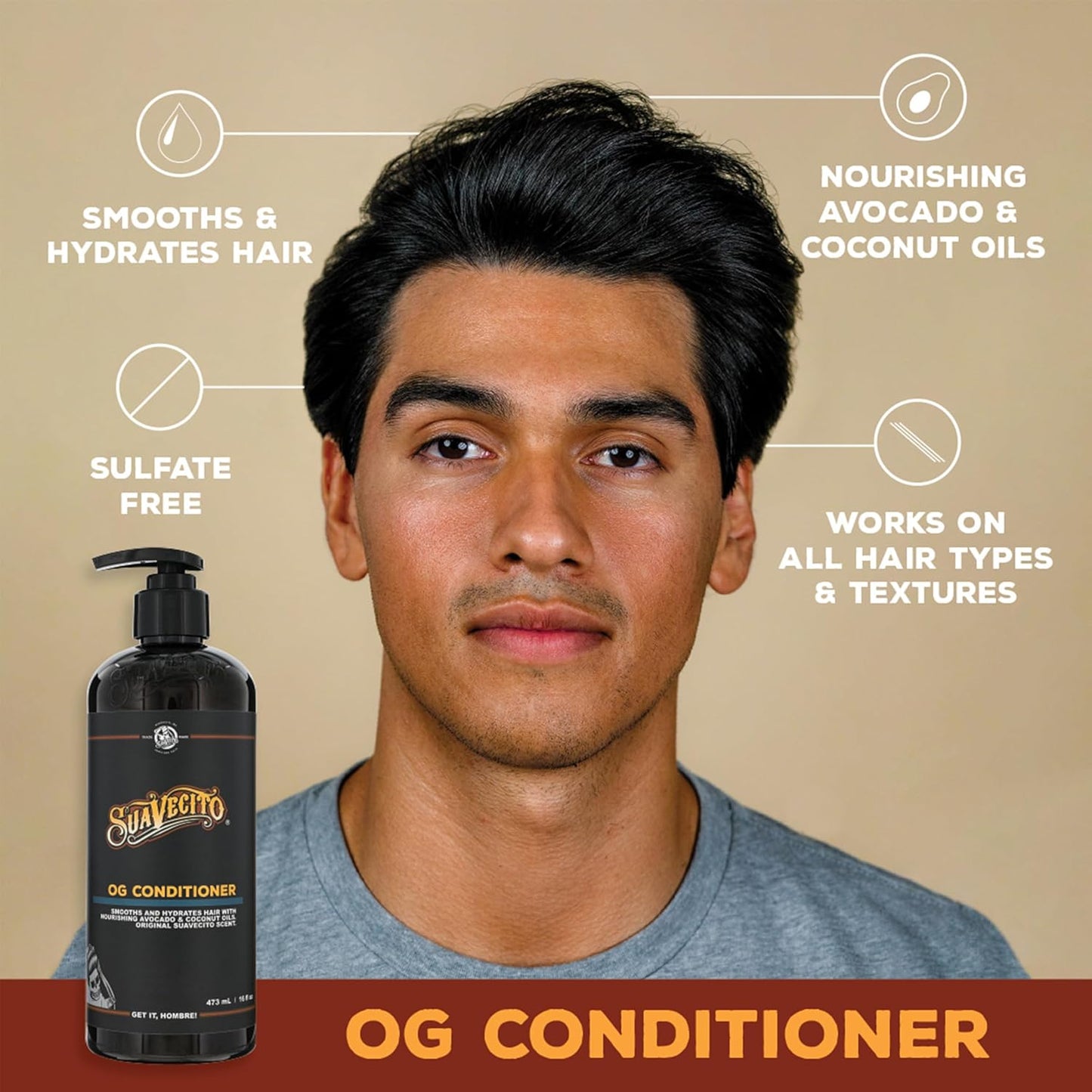Suavecito Hair & Body Essentials Set - 4-Piece Styling Pomade, Shampoo, Conditioner & Soap Bar
