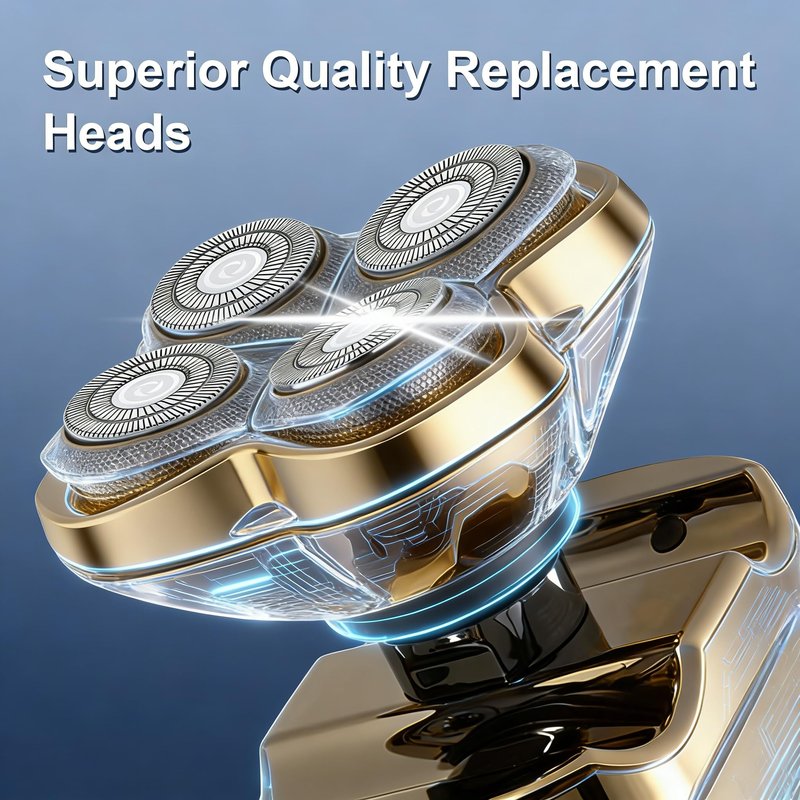 12Pcs Shaver Replacement Blades, Compatible with Skull Pitbull Shaver Gold/Silver/Platinum PRO, Super Close Shaving Heads.