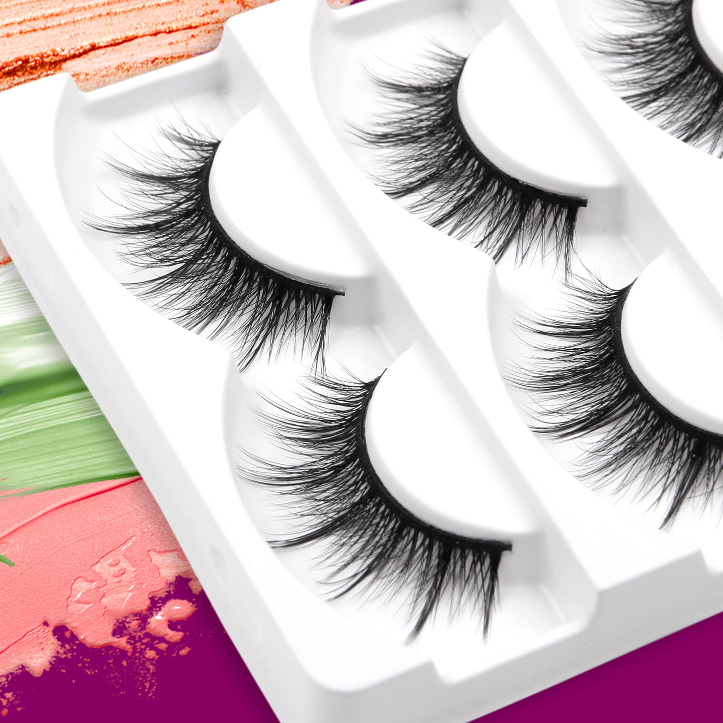 Eliace False Eyelashes Natural look Cat Eye Lashes Wispy Strips 3D Mink Lashes Fake Eyelashes Volume Fluffy Thick,Thin Soft Band Comfortable Dramatic Cross Wispy Lash Reusable,Alice style 15 Pairs