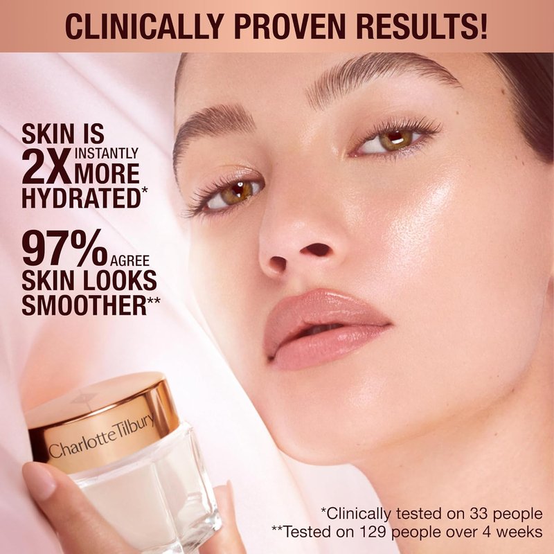 Charlotte Tilbury Magic Cream - Firming & Hydrating Face Moisturizer for Smooth Makeup Base | Enriched with Vitamins C & E, Peptides & Hyaluronic Acid