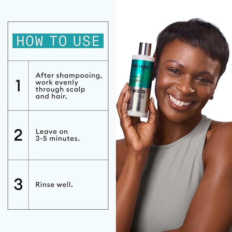 Nioxin Age Defense Conditioner for Aging Hair - Strengthening & Moisturizing with Hyaluronic Acid | Paraben & Sulfate-Free