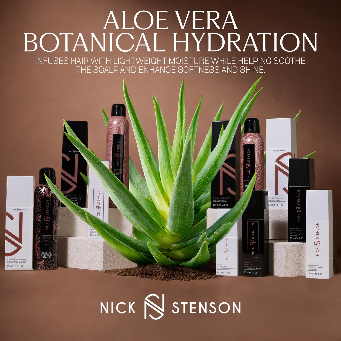 Nick Stenson Dry Shampoo, Cleanses & Volumizes the Hair While Repairing, Protecting & Enhancing - Absorbs Oil & Odor, Repairs & Refreshes - Cruelty Free, Color-Safe Vegan, BPA-Free - 6 oz