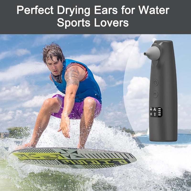 Swim Ear Blower - Rechargeable Electronic Moisture Remover for Swimming | Portable Ear Water Drier