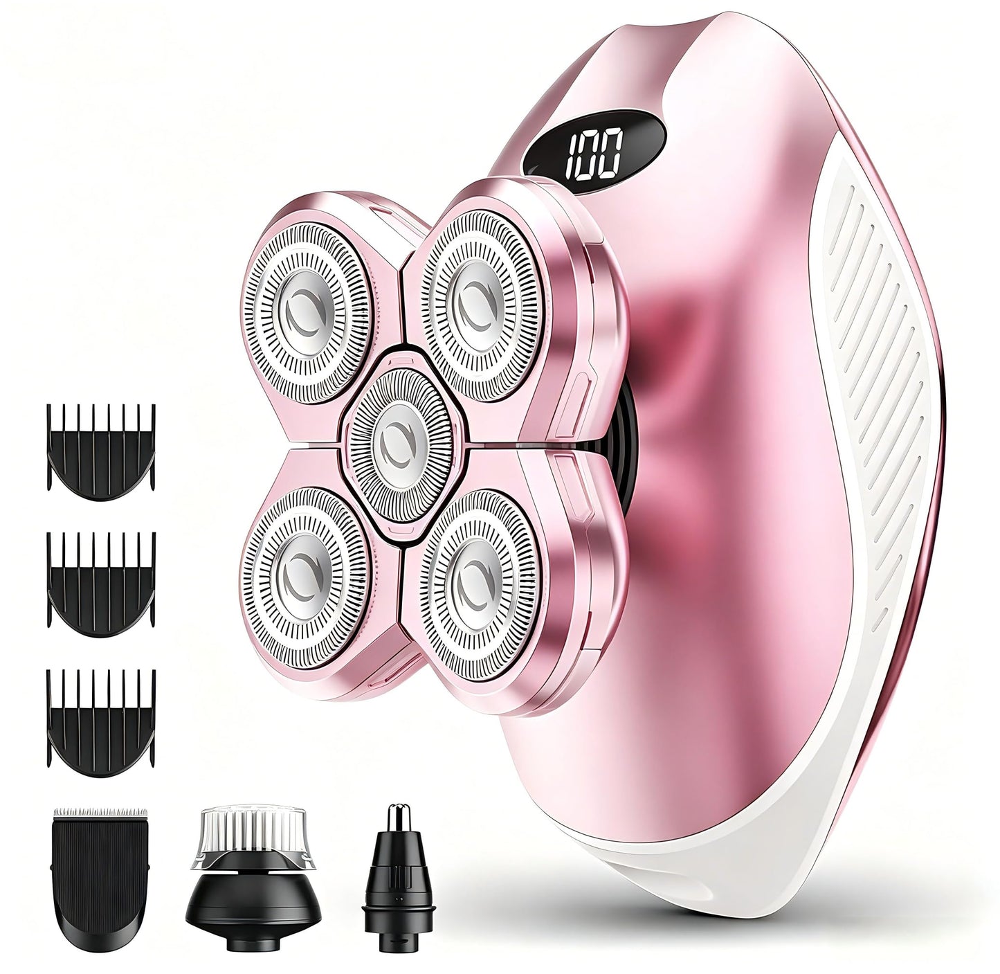 Electric Razors for Women, 5-in-1 Rechargeable Body Shaver - Waterproof Wet Dry Hair Remover - Trimmer for Lady Face Underarms Bikini,Lips,arms, Legs