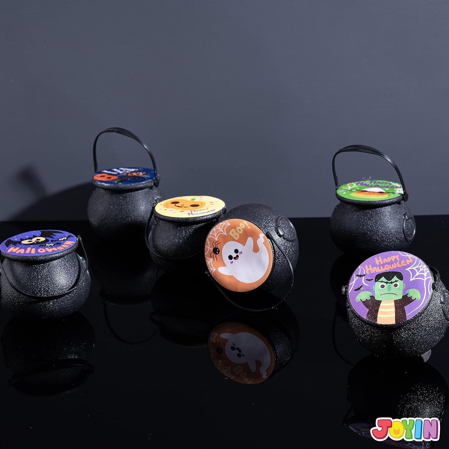 Halloween Witch Cauldron Bath Bombs - 6 Pack with Surprise Mochi Toy | Kids Party Favors & Goodie Bag Stuffers