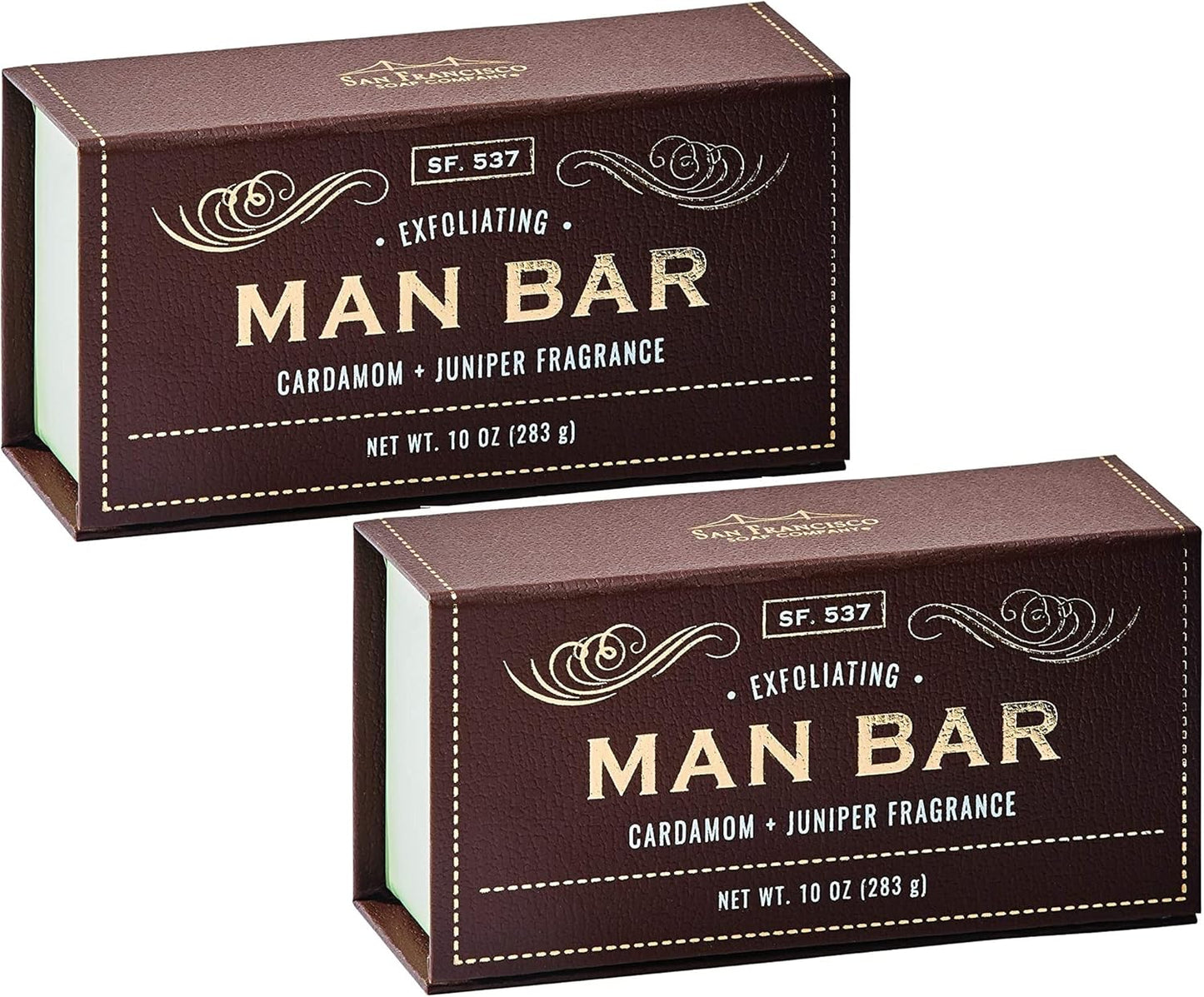 San Francisco Soap Company | Man Bar Soap 10 oz - Cardamom & Juniper (2-Pack)