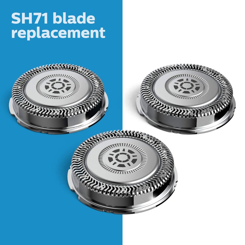 Philips Norelco Genuine SH71/52 Shaving Heads Compatible with Norelco Shaver Series 5000 Angular and 7000,Latest Version for Refreshed RQ12/70,RQ12/60,SH60/70,and SH70/70,(Pack of 3)