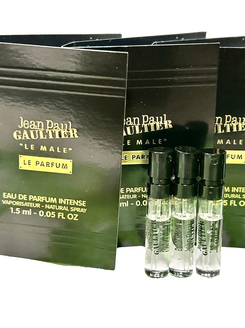 Jean Paul Gaultier Le Male Le Parfum - Intense Men's Eau De Parfum Sample Spray | Set of 3 (1.5 ml Each)