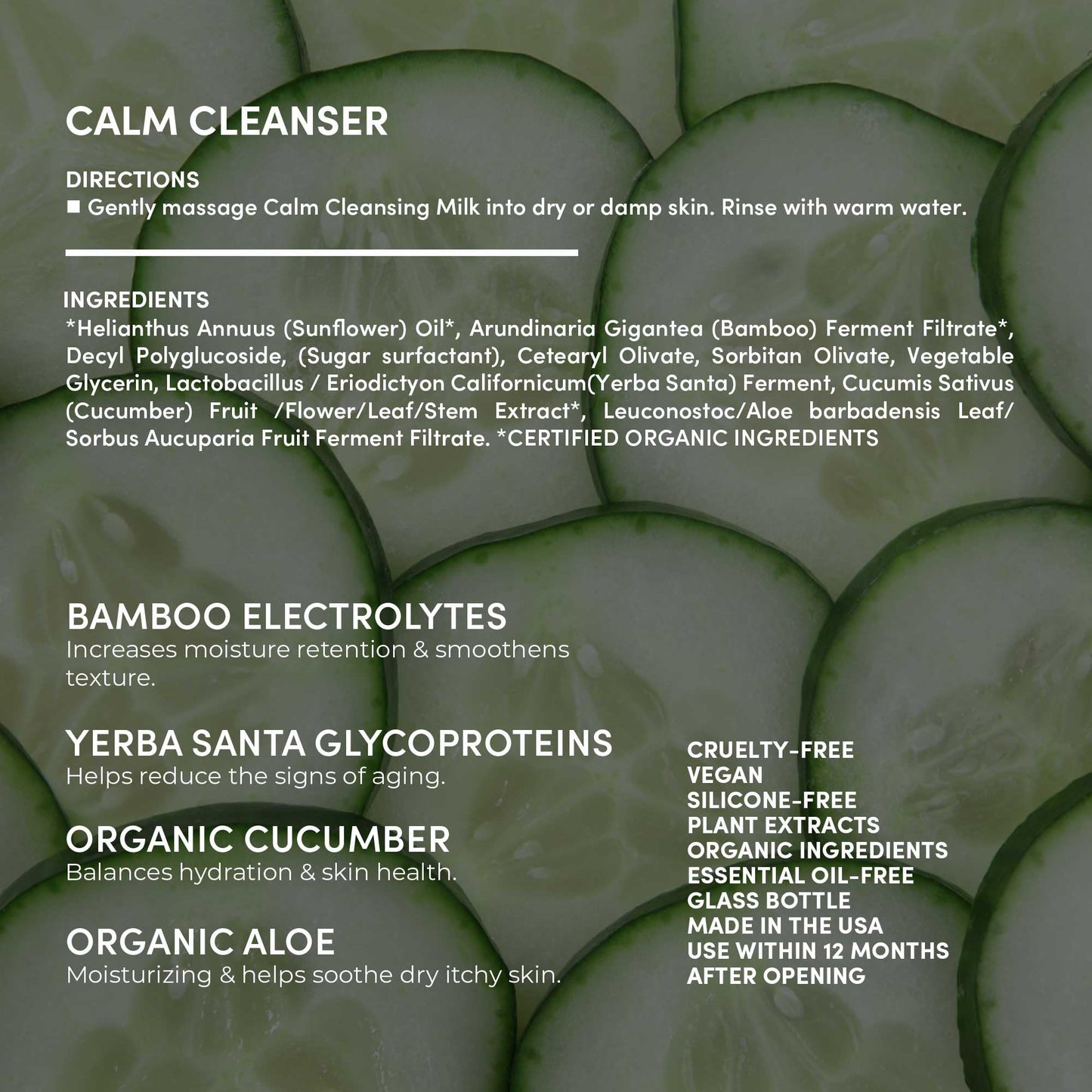 Fitglow Beauty Calm Cleanser | Gentle Milky Face Cleanser for Sensitive Skin | Hydrating & Balancing Facial Wash with Ceramides & Cucumber | Makeup Remover | Plant-Based, Fragrance-Free | 120ml