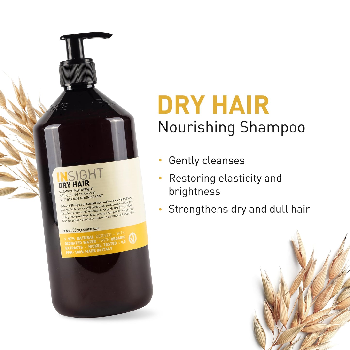 DRY HAIR NOURISHING SHAMPOO 900 ML.