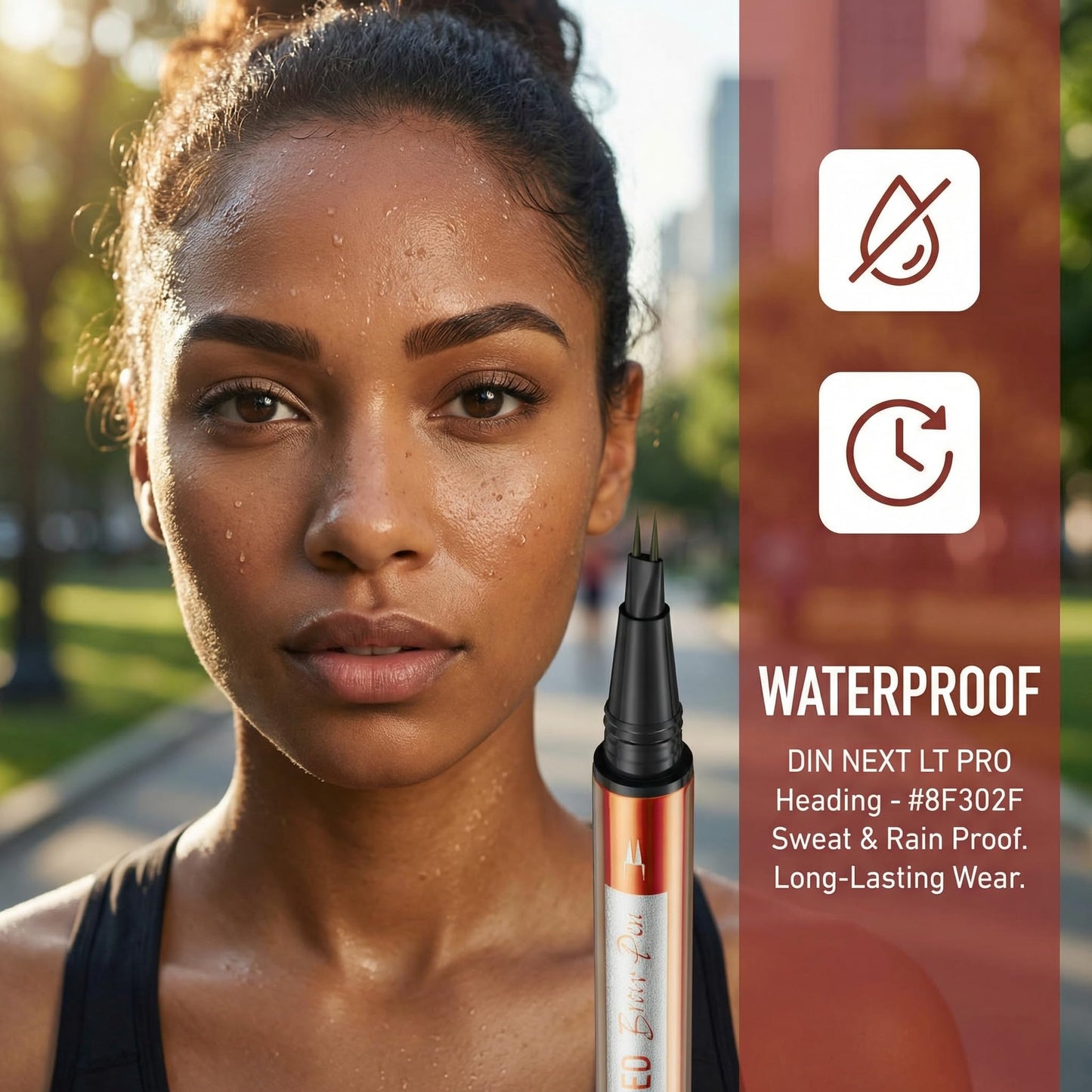 YeMoMo Double-Headed Eyebrow Pen, Ultra-Precise Dual Brush Tip, Long-Lasting Hair-Like Strokes, Available in 5 Natural Shades (1#Lgiht Brown)