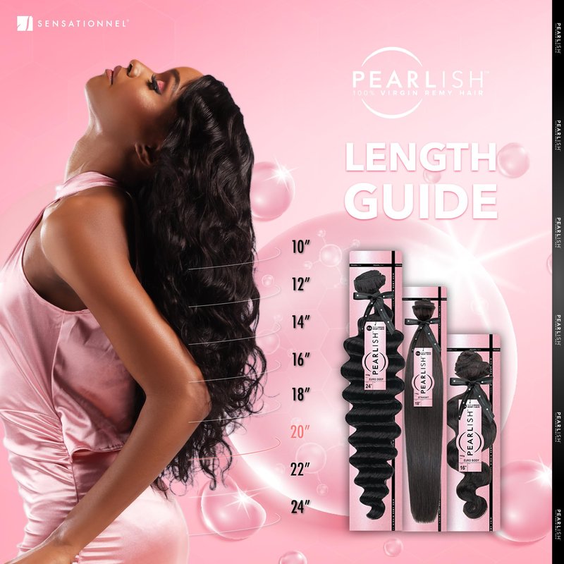 Sensationnel Pearlish bundle human hair - euro deep deep pearl conditioned 15a soft remy beauty supply sew in or glue on bundles (12 Inch, NATURAL)