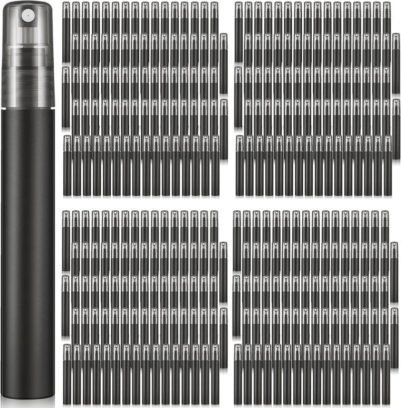 Mini Spray Bottles - 200 Pcs 10 ml Refillable Perfume Atomizers | Portable Frosted Fine Mist Sprayers for Travel