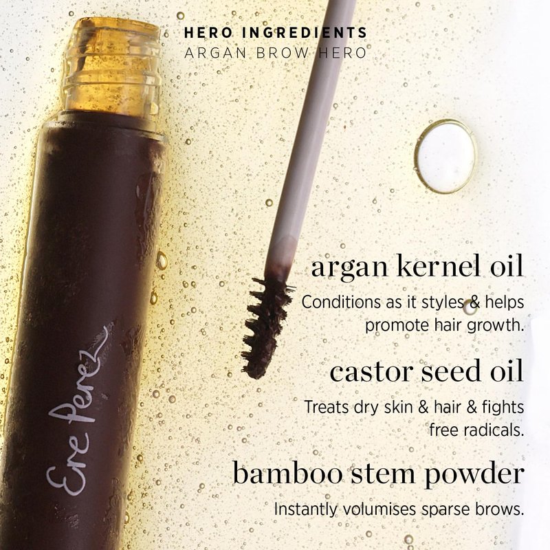 Ere Perez Natural Argan Brow Hero - Tinted Conditioning Gel | Vegan, Cruelty-Free | 0.12 oz (Perfect)