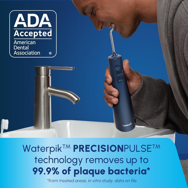 Waterpik Cordless Pulse 3100 Portable Water Flosser - Rechargeable, Waterproof, ADA Accepted | Ideal for Teeth, Gums, Braces Care