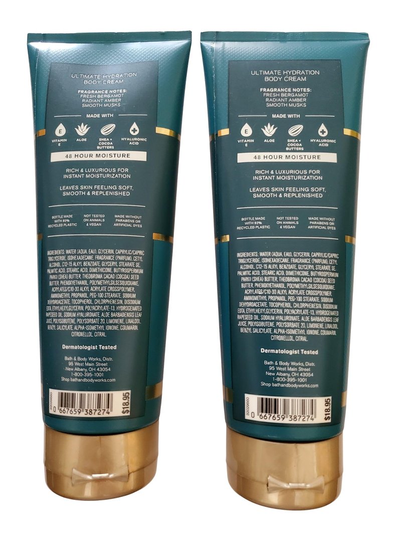 Bath & Body Works Mediterranean Mirage Ultimate Hydration Body Cream 8 Ounces Pack of 2