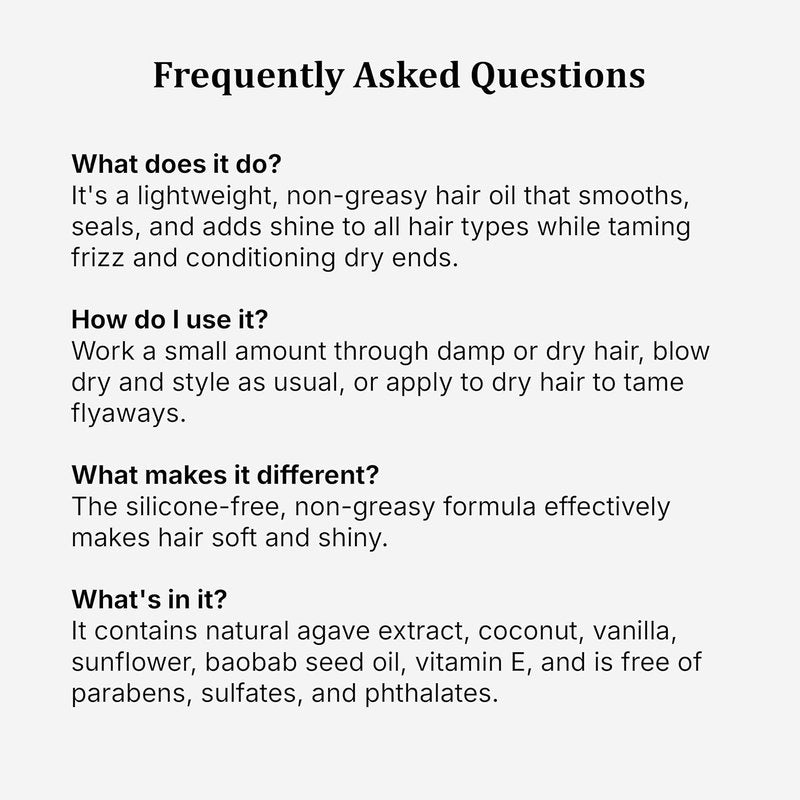 Agave Healing Oil Treatment - Lightweight Rejuvenating Hair Oil for All Hair Types | Natural Agave Extract, 2 Fl Oz