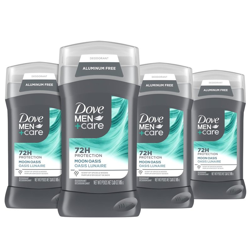 Dove Men+Care Aluminum-Free Deodorant - Moon Oasis | 72-Hour Odor Protection, 3.0 oz, 4 Count