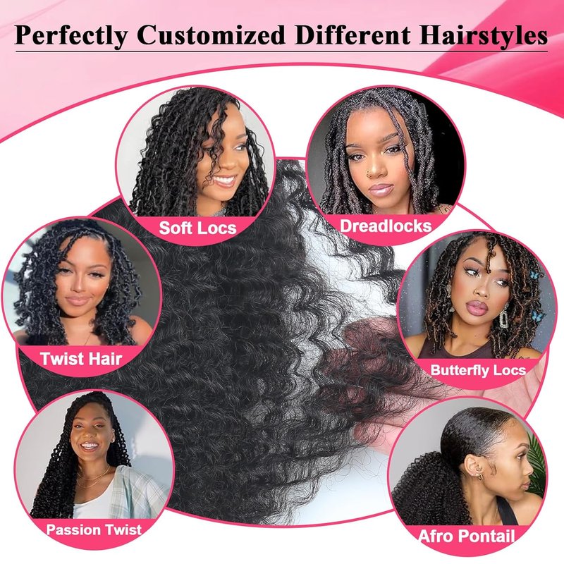 Afro Kinky Curly Human Hair Bulk - 18 Inch 50g Bundle for Braids | No Weft Dreadlock Extensions in Natural Black