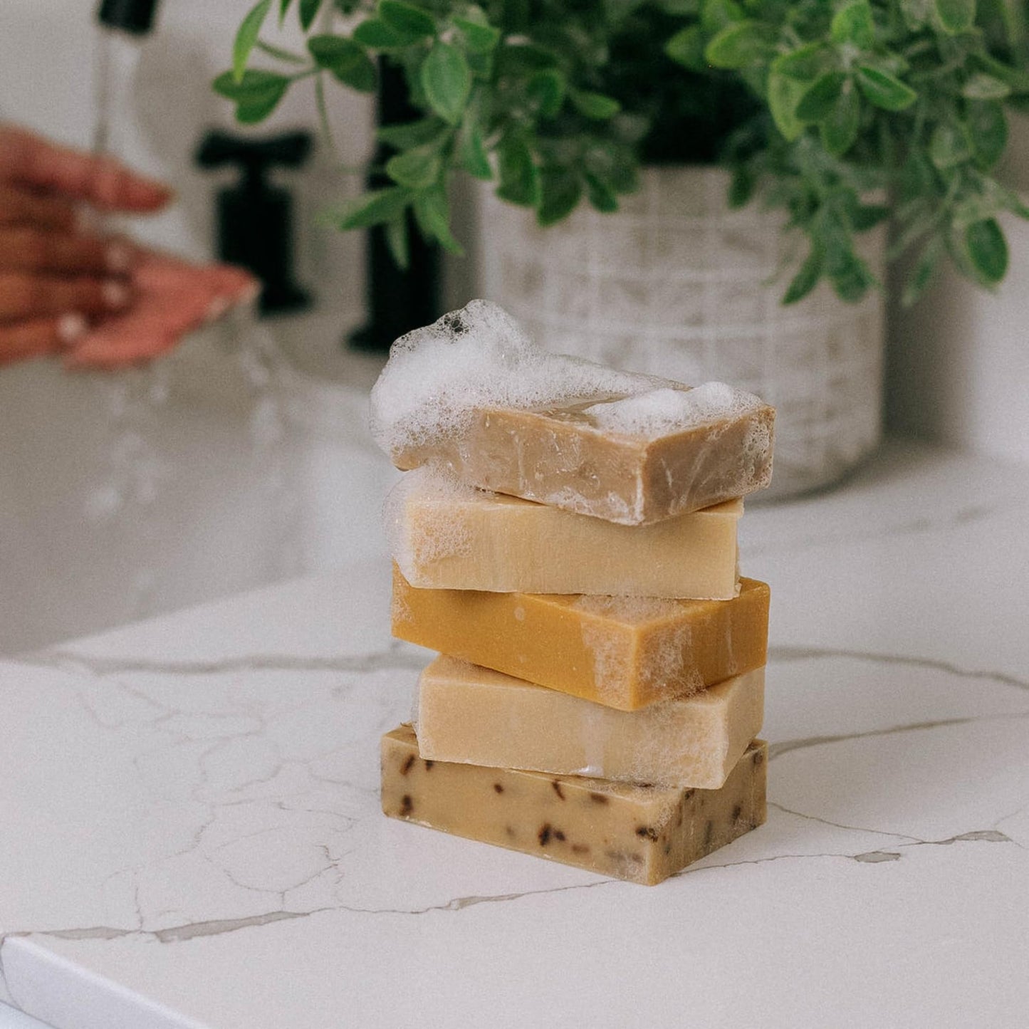 Bend Soap Company Unscented Goat Milk Soap 4 Pack, Fragrance Free Handmade Bar Soap for Sensitive Skin, Dry Skin & Everyday Use, 4.5 oz Bars