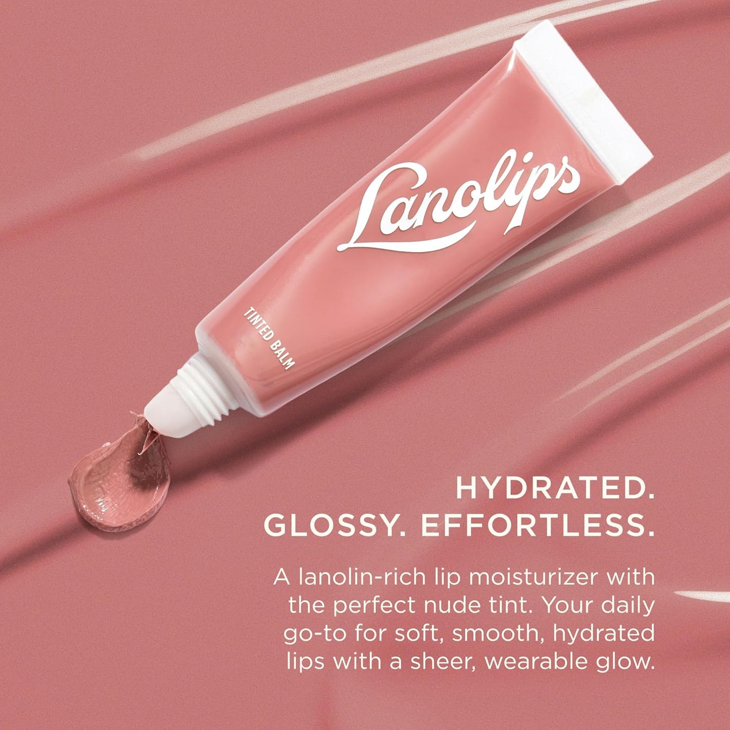 Lanolips Tinted Lip Balm - Moisturizing Color-Tinted Balm with Lanolin & Vitamin E | Perfect Nude (12.5g)