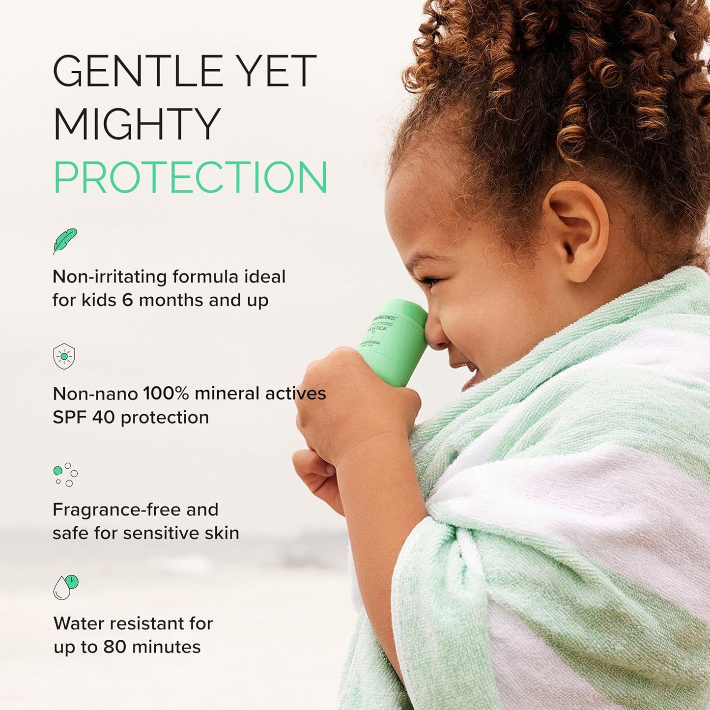 MDSolarSciences Mineral KidStick SPF 40 - Gentle Zinc Oxide Sunscreen Stick for Kids | Fragrance-Free, 0.6 Oz