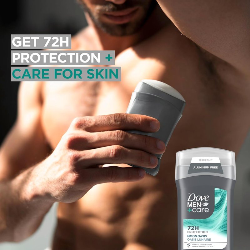 Dove Men+Care Aluminum-Free Deodorant - Moon Oasis | 72-Hour Odor Protection, 3.0 oz, 4 Count