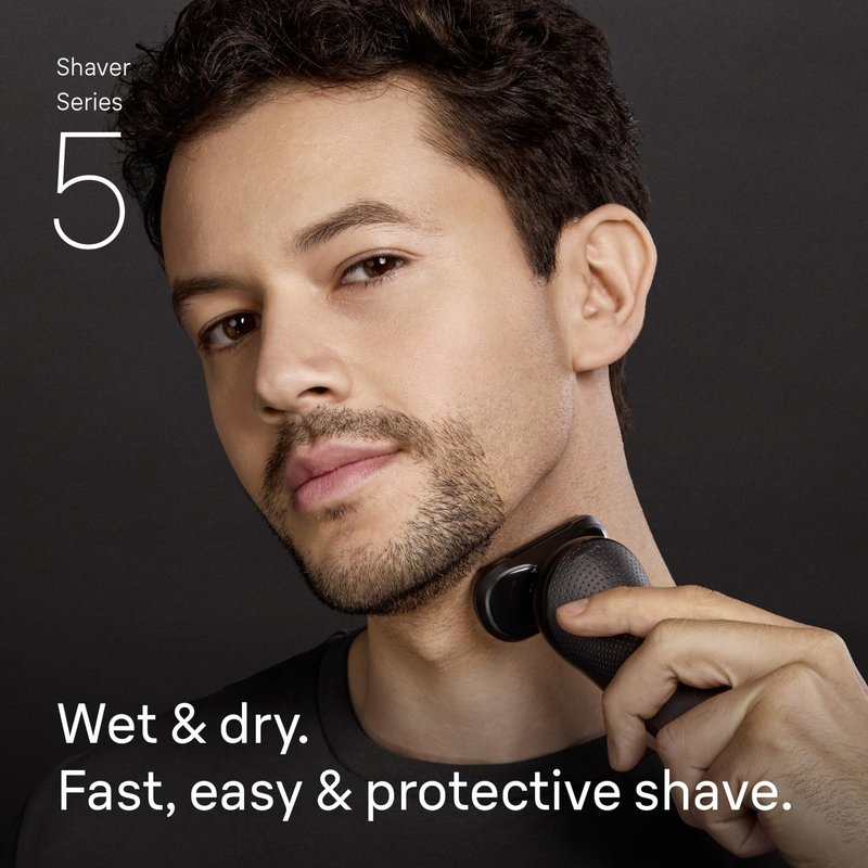 Braun Electric Razor for Men Series 5, Beard Shaver, Electric Shaver with Body Groomer and Travel Case, S5 5155cs