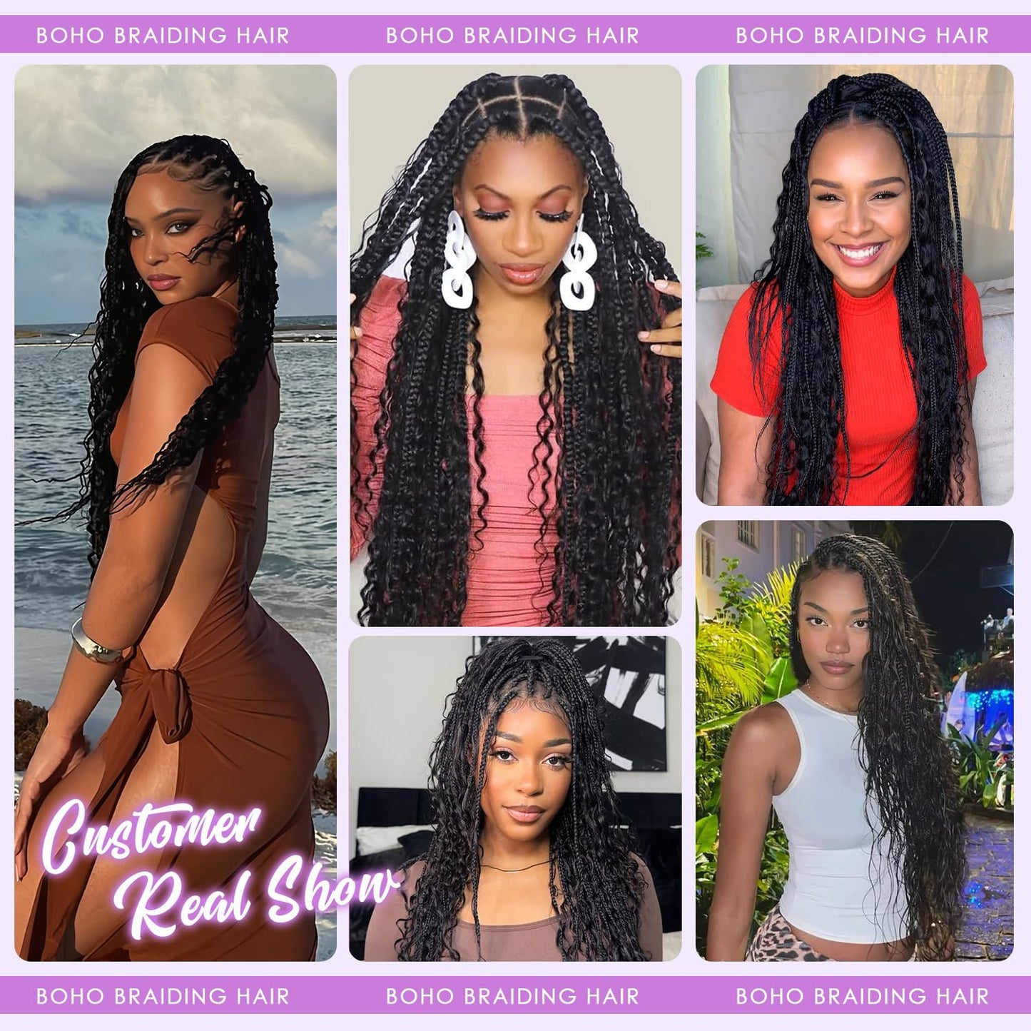 Human Braiding Hair for Boho Braids 18 Inch Deep Wave Bulk Human Hair for Braiding 100% Unprocessed Brazilian Virgin Hair Bulk No Weft for Knotless Bohemian Braids Wet and Wavy