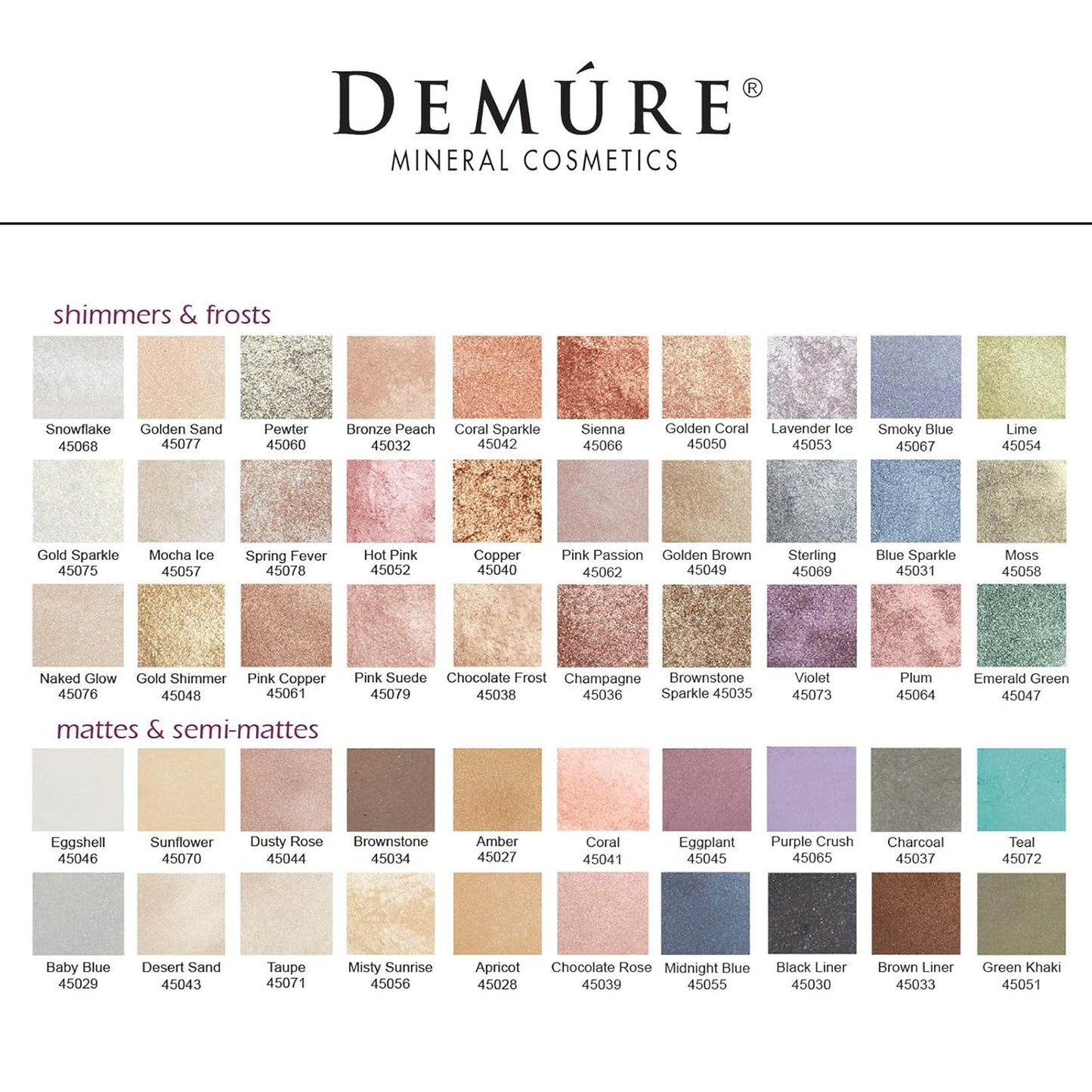 Demure Mineral Makeup - Midnight Blue Matte Eyeshadow | Loose Powder Eye Makeup for Professional Looks