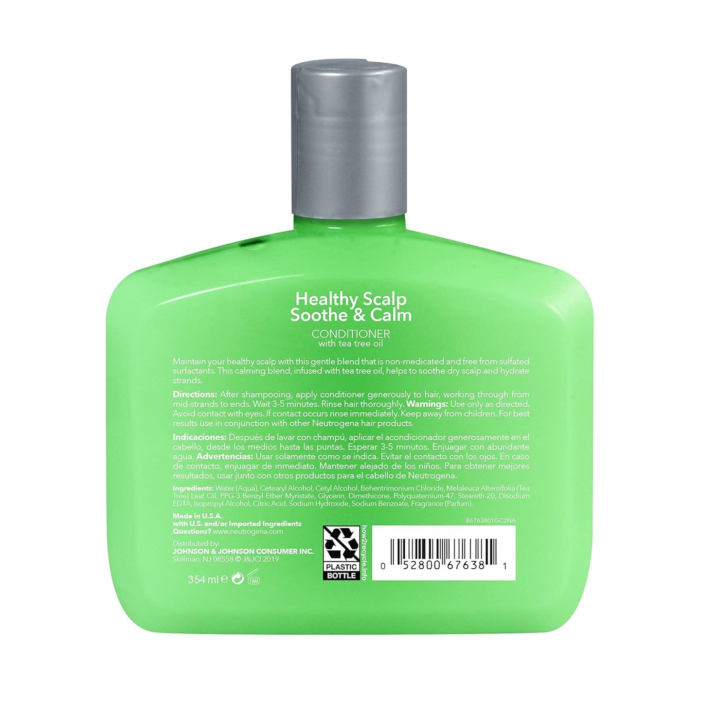 Neutrogena Tea Tree Oil Conditioner - Soothing & Calming Formula for Healthy Hair | 12 fl oz, pH-Balanced, Paraben-Free
