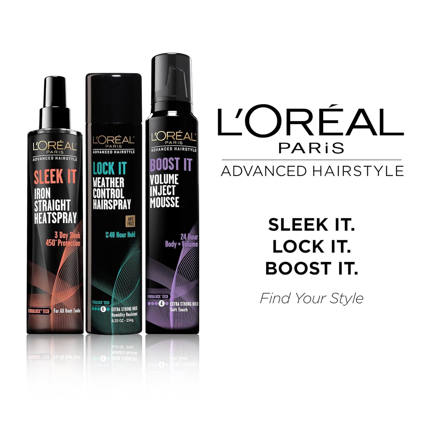 L'Oréal Paris Heat Spray - Advanced Hairstyle Sleek It for Smooth, Straight Hair | 5.7 Ounce