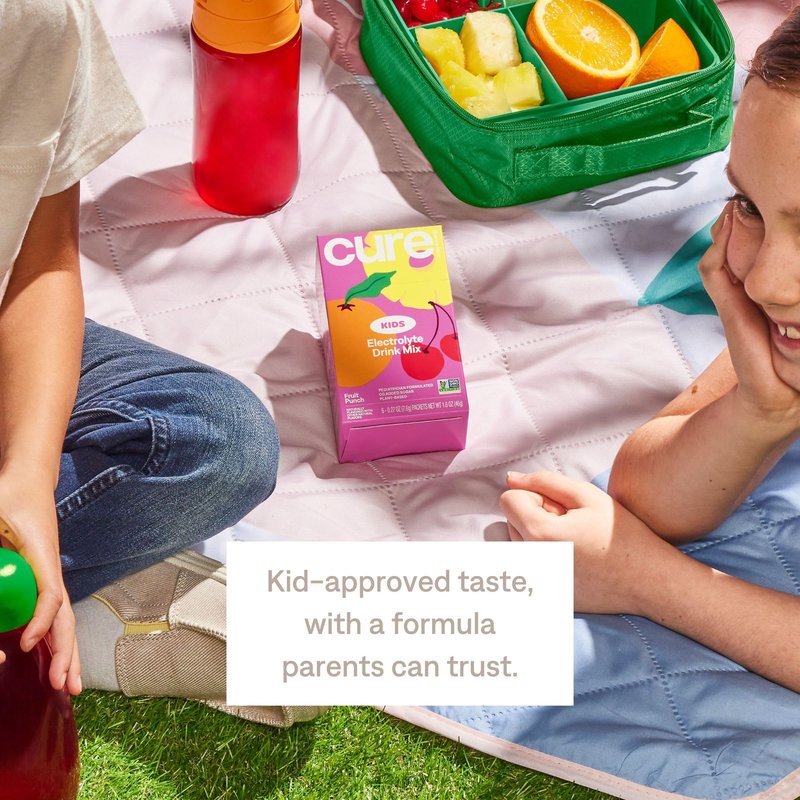 Cure Hydration - Kids Electrolyte Drink Mix | Plant-Based Pediatrician Formulated Rehydration | No Added Sugar, FSA-HSA, Non-GMO, Gluten-Free, No Artificial Flavors | 15 Packets - Variety Pack