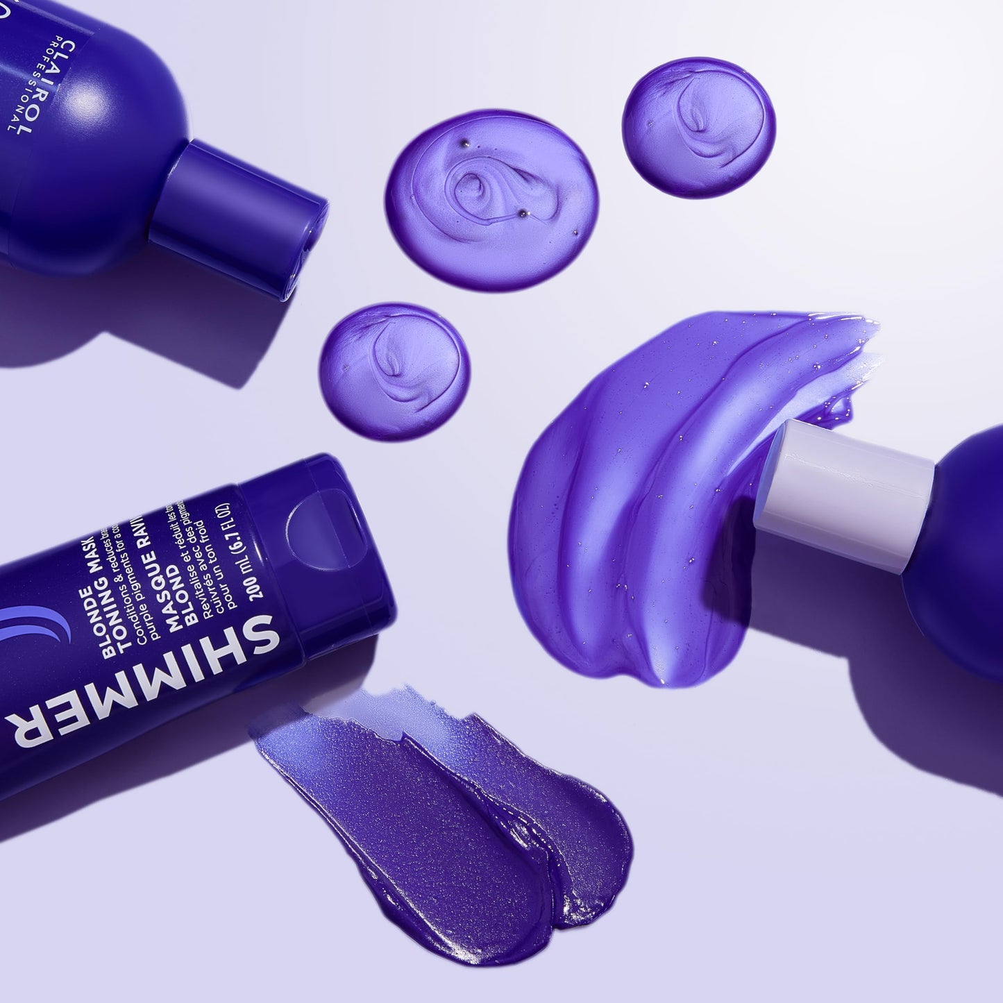 Clairol Professional Shimmer Lights Violet Toning Mask 200mL - Packaging may vary,(Pack of 2)