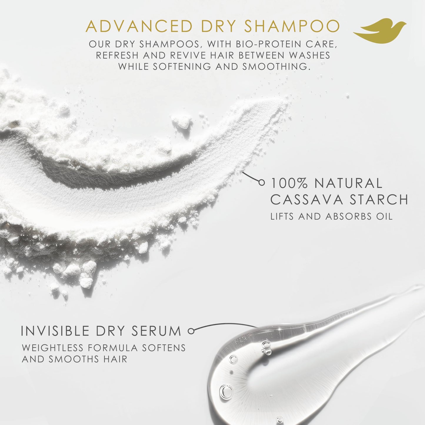 Dove Advanced Dry Shampoo 2 Count Refresh & Revive Flat Hair Without Water Volume & Fullness for 2 Days of Freshness & Bounce 5 oz