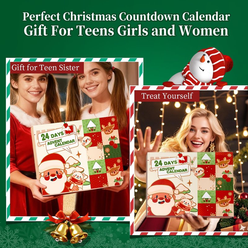 Makeup Advent Calendar 2025 Teen Girls Women, 24 Days Beauty Advent Calendar Christmas Countdown Make up Gift Set, 2025 Xmas Gift Surprise Box Calendar Makeup Set