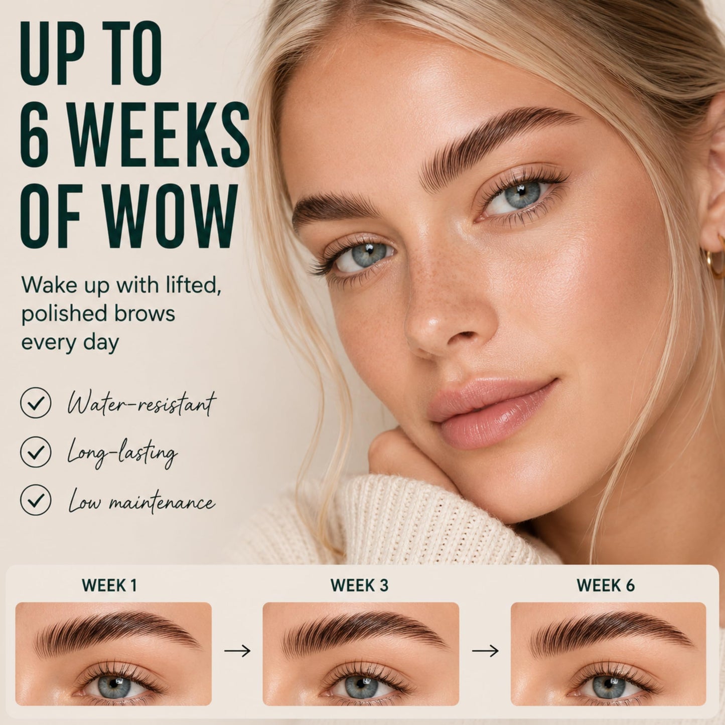 Brow Lamination Kit – 5 DIY Brow Lift Treatments, Up to 6 Weeks Results