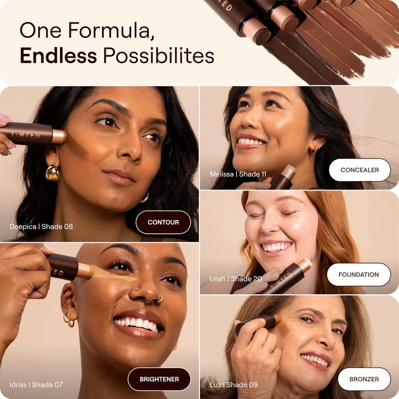 Live Tinted HUESTICK Complexion Stick - Medium-to-Full Buildable Coverage - Soft Matte Finish - Multitasking Makeup Stick - Lightweight, Creamy Formula - Shade 17
