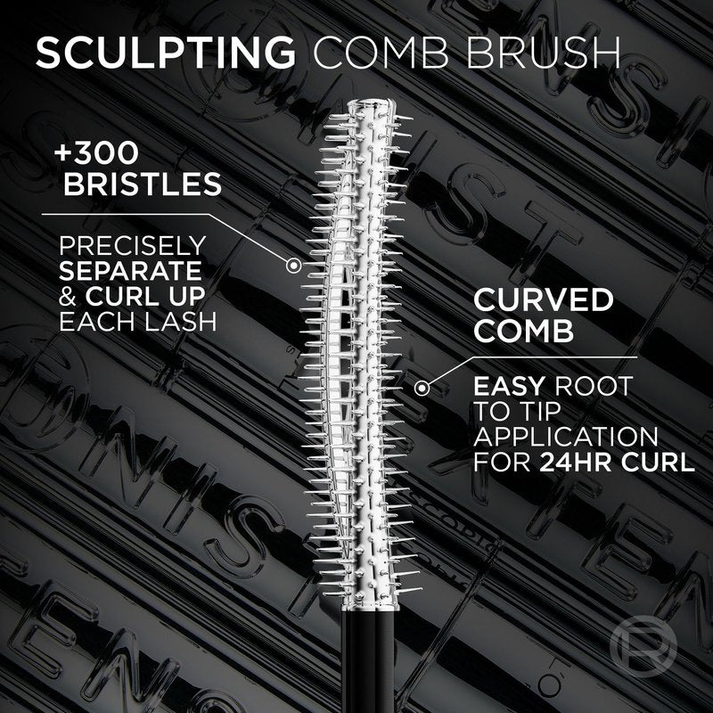 L'Oreal Paris Extensionist Waterproof Mascara, Lengthening, Volumizing, and Curling Formula For a Lash Extension Eye Makeup Look, Waterproof Black