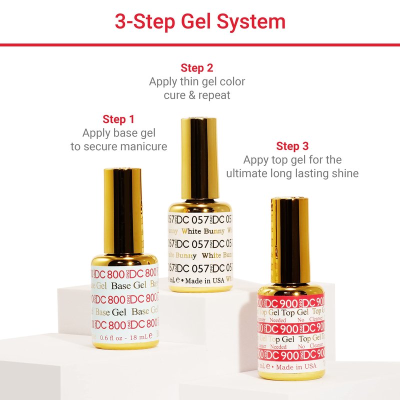 DND DC Gel Polish Set, Blue Collection, UV/LED GelPolish and Air Dry Nail Lacquer, Matching Chip-Free Polish Duo, 0.5 Fl Oz Each