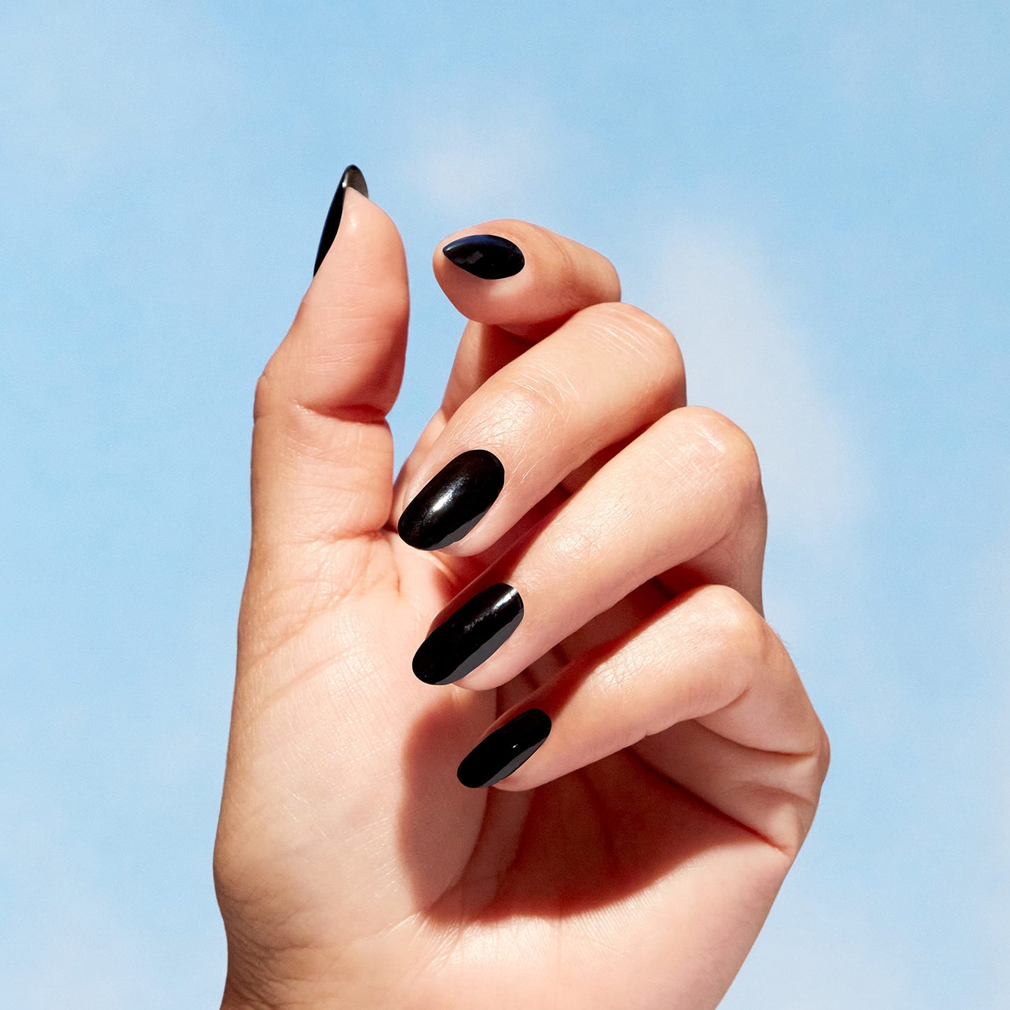 OPI Nature Strong Onyx Skies | Opaque Dark Black Crème Natural Origin Nail Polish | Plant Based, Vegan, Cruelty Free
