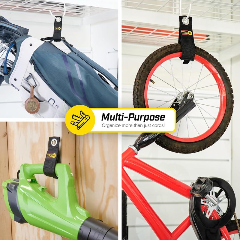 Heavy-Duty Storage Straps - Assorted 6 Pack for Garage & RV | Cable Management & Organizer