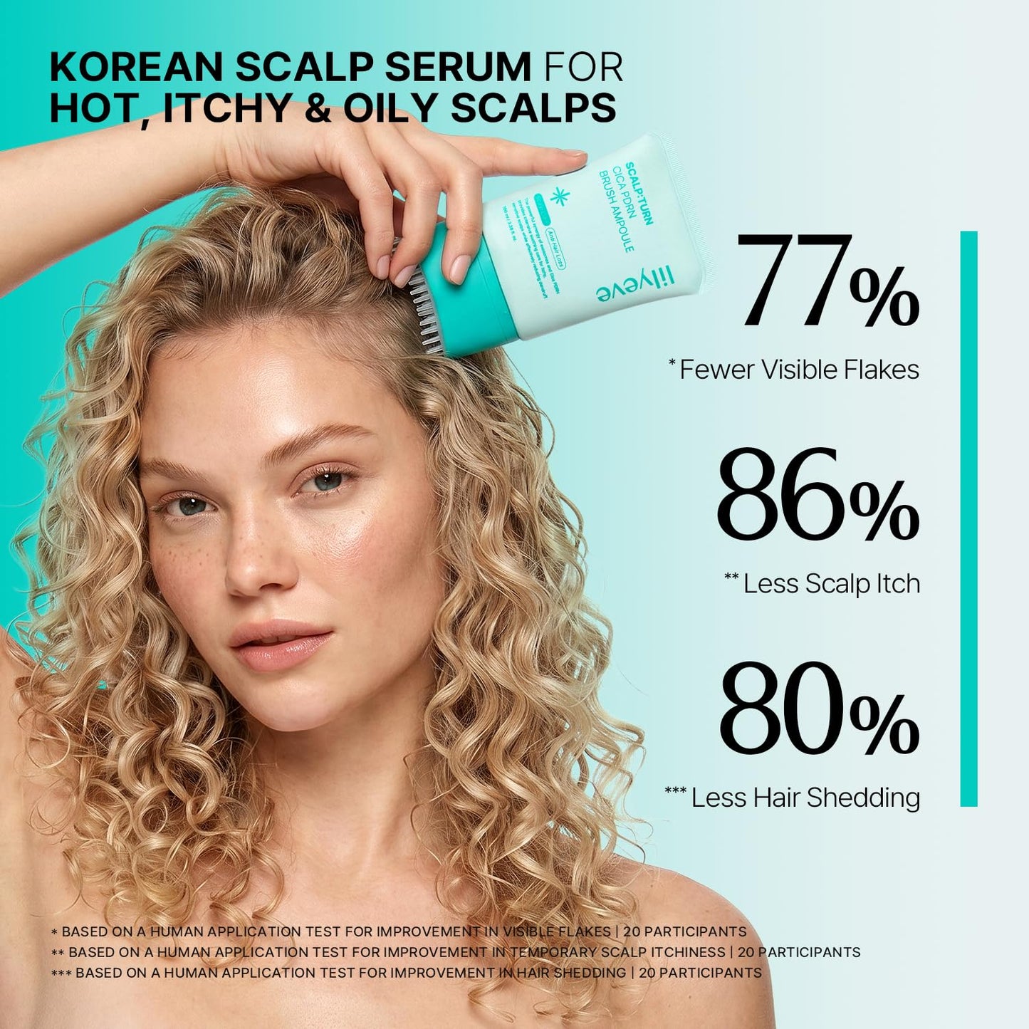 lilyeve SCALPTURN Cica PDRN Scalp Serum with Built-in Brush, PDRN to Strengthen Hair Roots, Itchy Scalp Relief, Dry Scalp Hydration - Korean Hair Care, 3.38 fl.oz