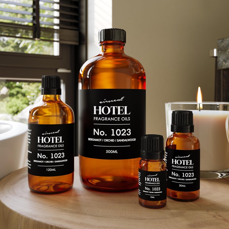 AirScent Hotel Diffuser Oil No. 1023 Inspired by The Baccarat Hotel Scent - Love Affair Fragrance Oil for Ultrasonic and Waterless Diffusers and Crafting - 10 mL, 0.34 fl oz Bottle