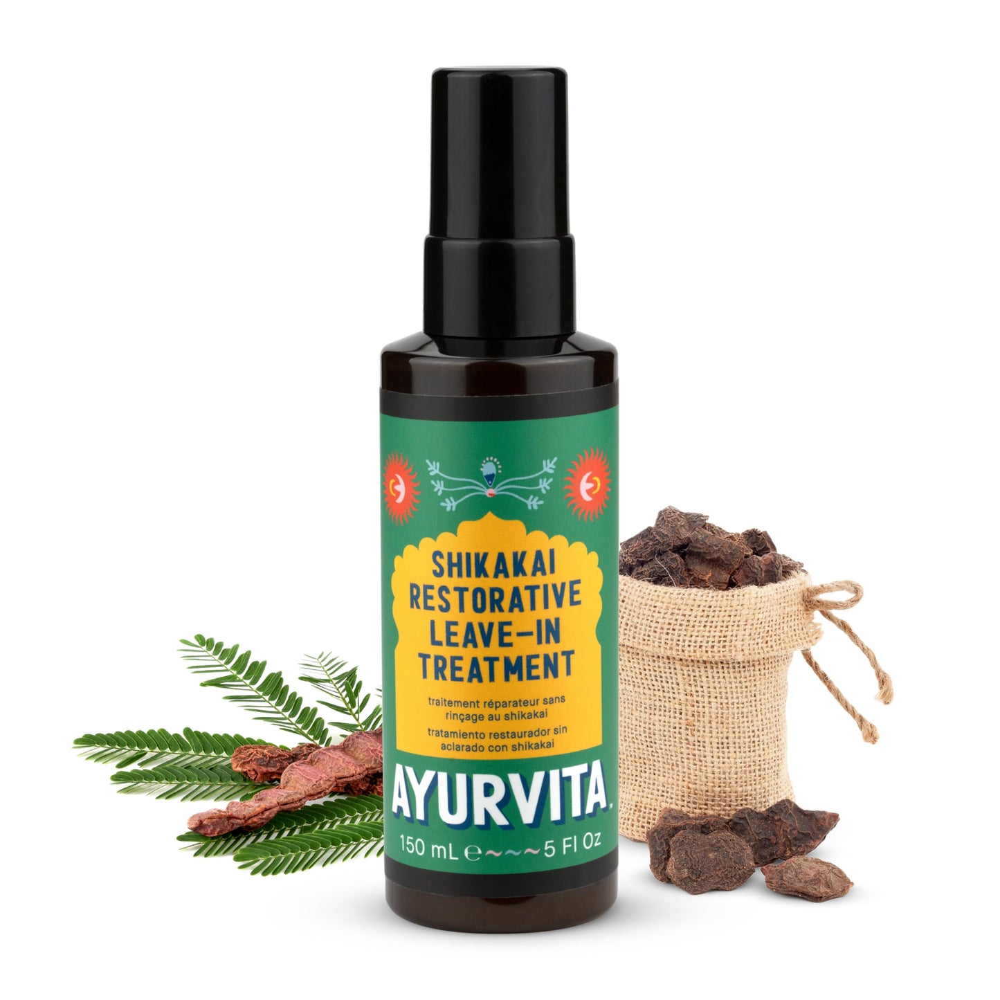 Ayurvita Leave In Conditioner for Women & Men - Ayurvedic Herbal Care Repair Treatment for Dry Damaged Hair - Deep Conditioning, Moisturizing Scalp Spray - Soft, Anti-Frizz, Tangle-Free Tresses - 5 Oz