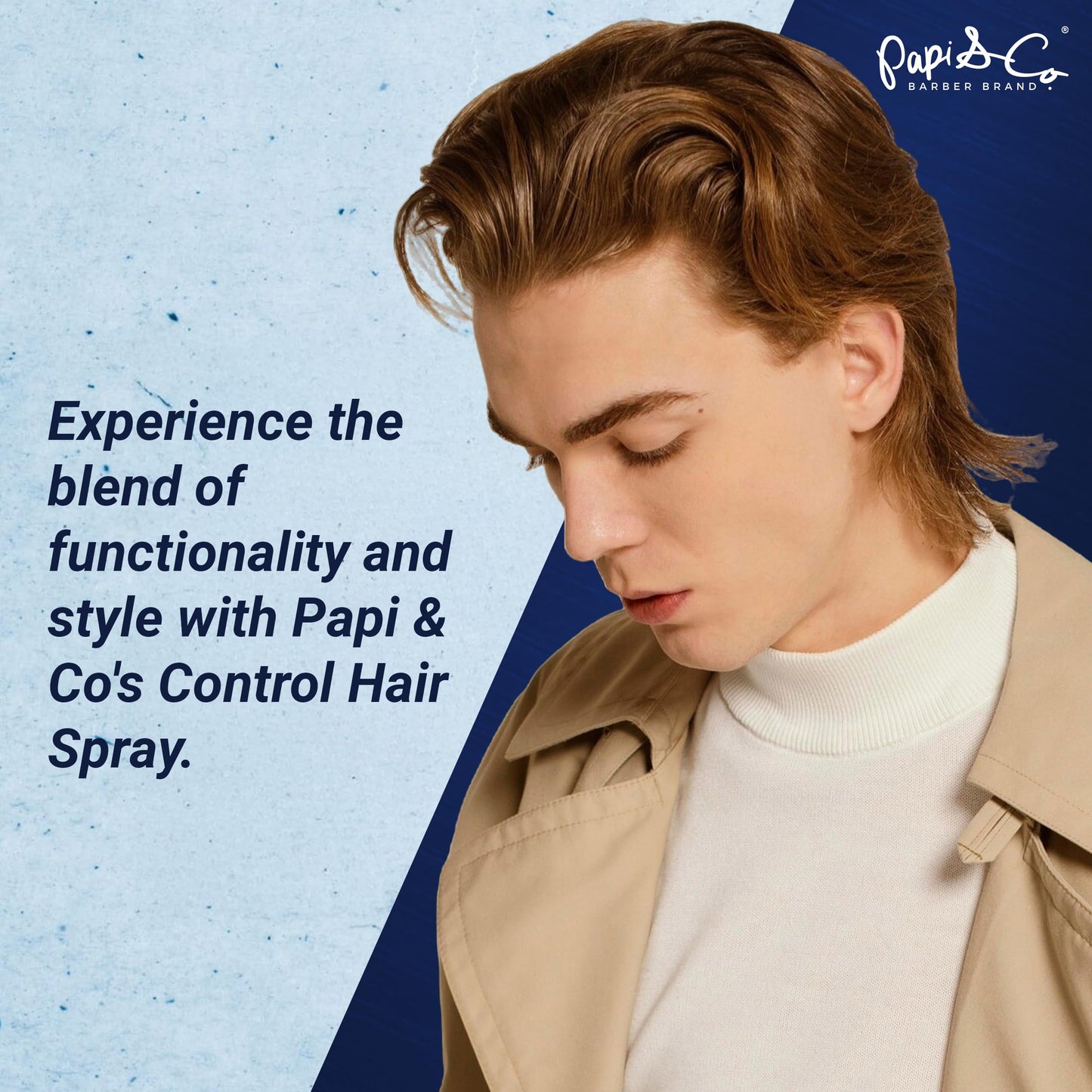 Papi & Co. Control Hair Spray - Extreme Hold, Volumizing & Frizz-Free Hairspray - Flexible Styling & Heat Protection - Lightweight, Non-Sticky Finish - Long-Lasting Hold for All Hair Types - 8.45 oz