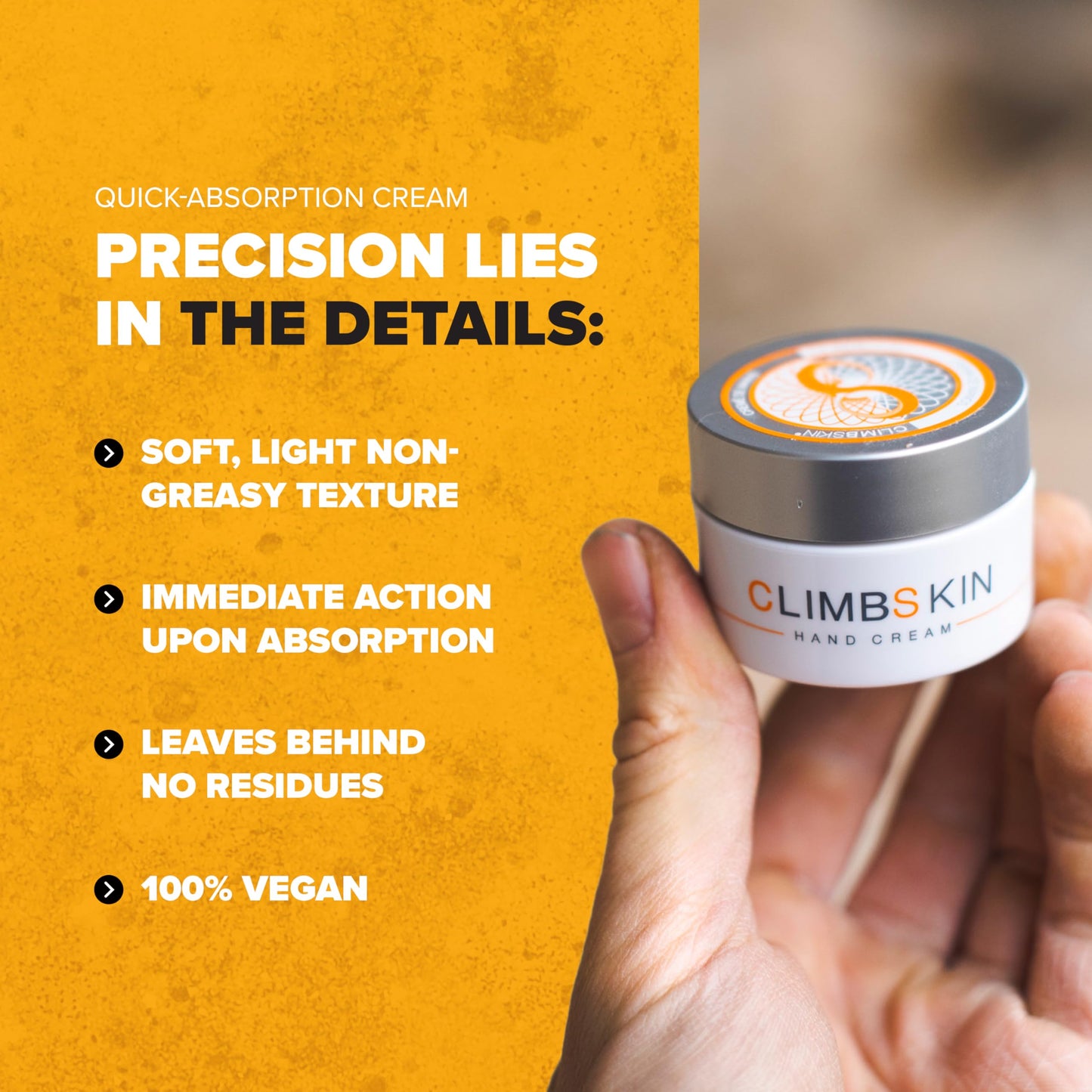 Climbskin Hand Cream - For Dry + Active Hand Repair & Hydration - Fast Absorbing, Non-Greasy - Helps With Cracks & Sweating - 1 oz – Great for Sports like Climbing, Weightlifting, Gymnastics