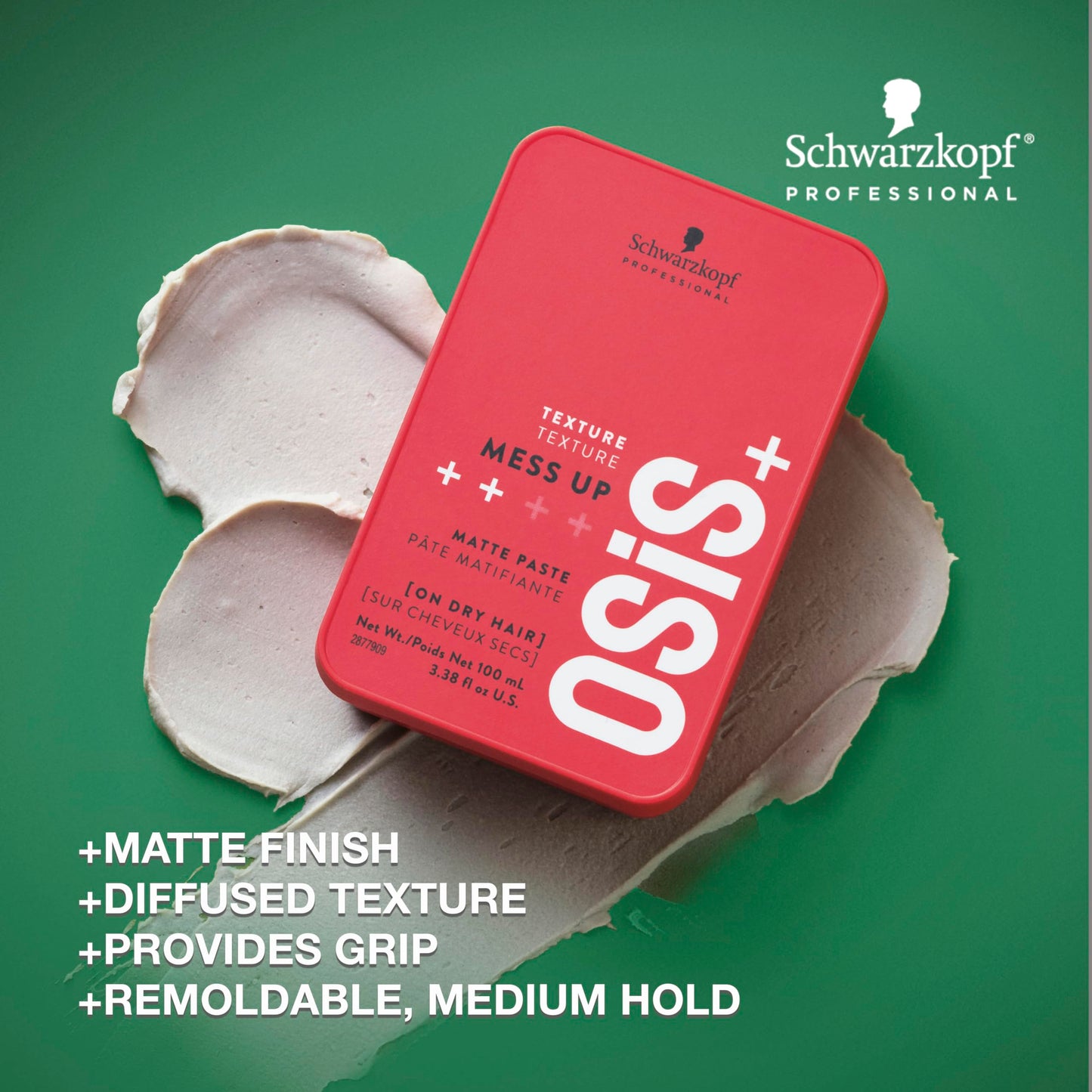 OSiS+ Mess Up - Matte Styling Paste for Medium Control & Flexible Styling